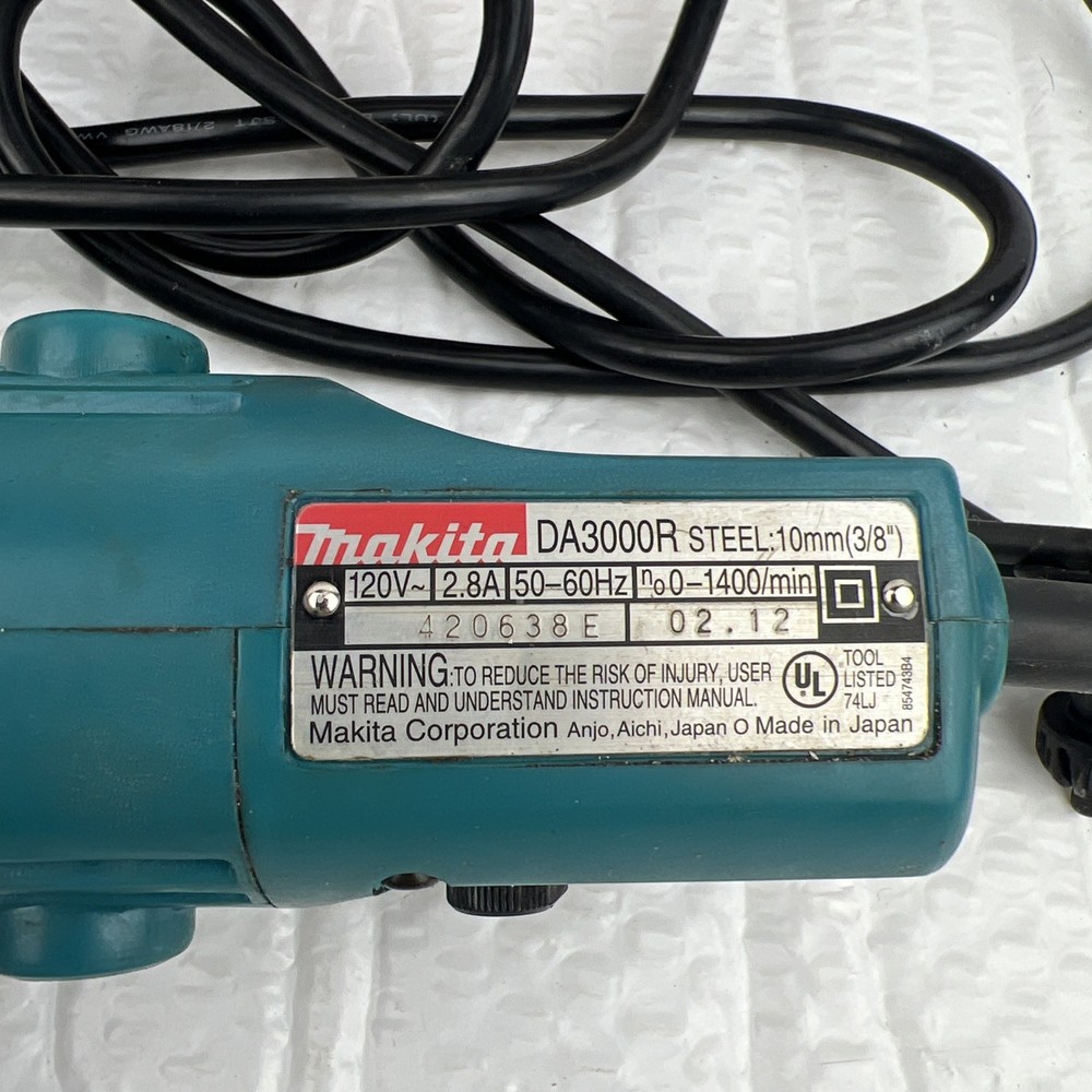 Makita DA3000R 3/8" Variable Speed Right Angle Drill Japan