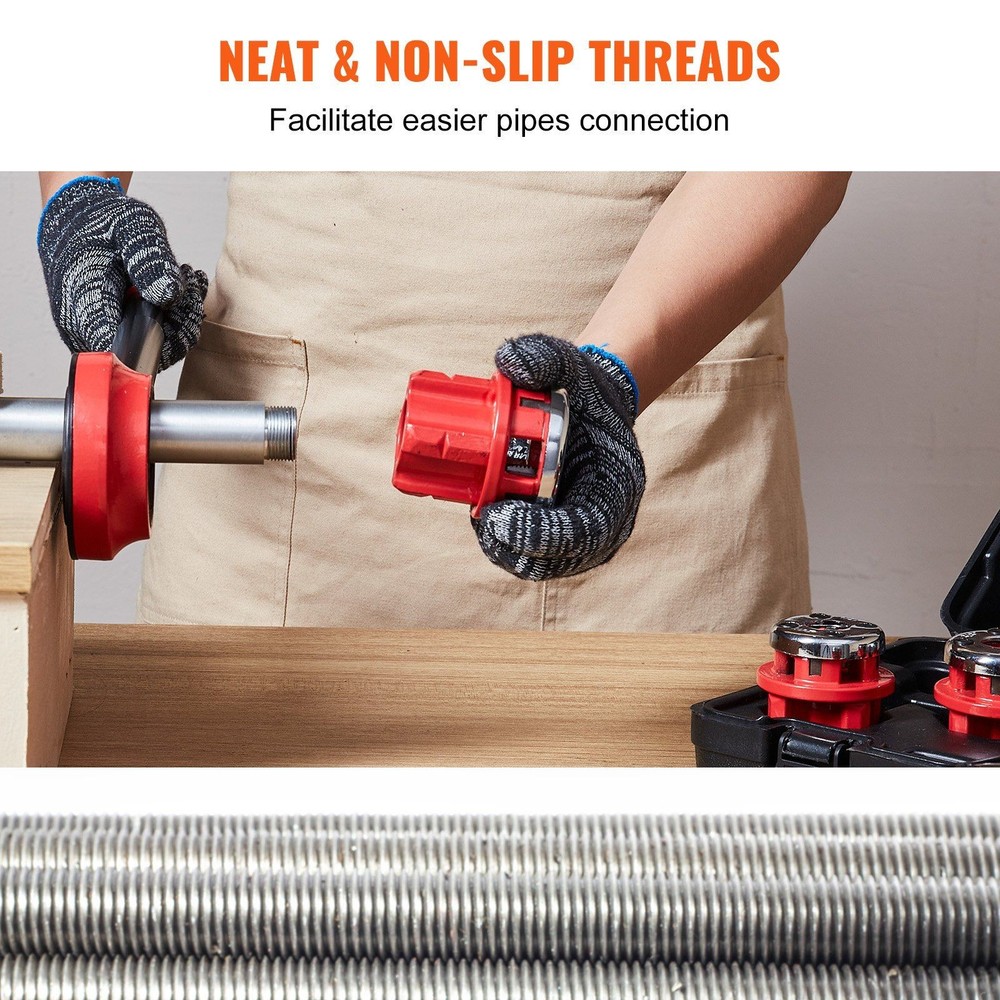 1/2" 3/4" 1" NPT Threading Set with 3 Dies for Construction Projects