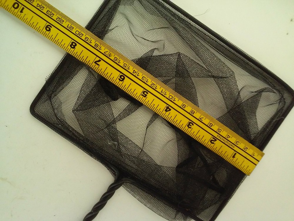 2 Pieces Handheld Aquarium Net Skimmer Mesh Net Black