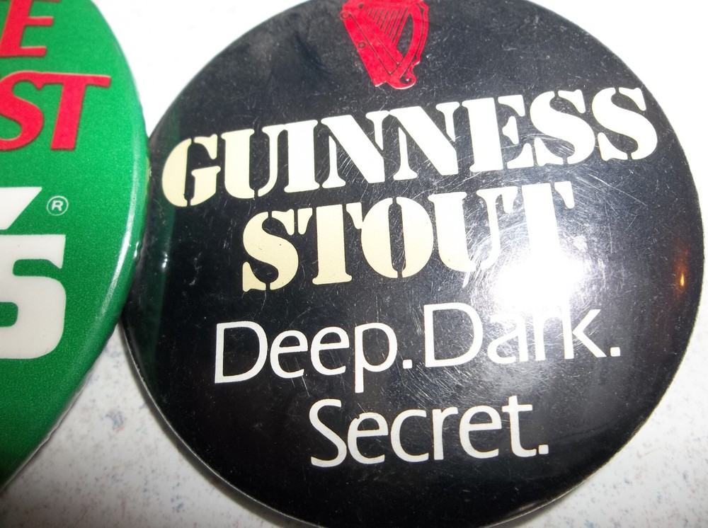 5 BEER LOGOS PINS / BUTTONS 1 LAPEL PIN