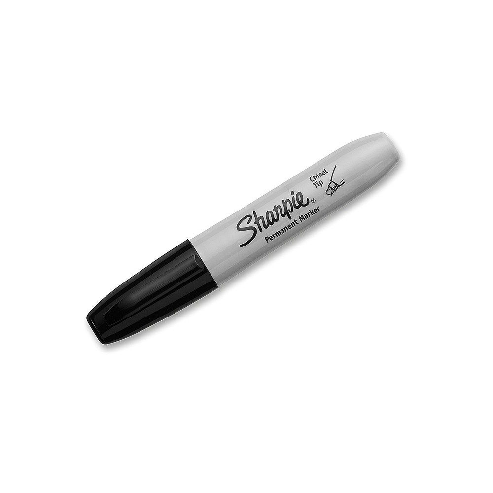 NEW Sharpie 2 Black Chisel Tip Permanent Markers