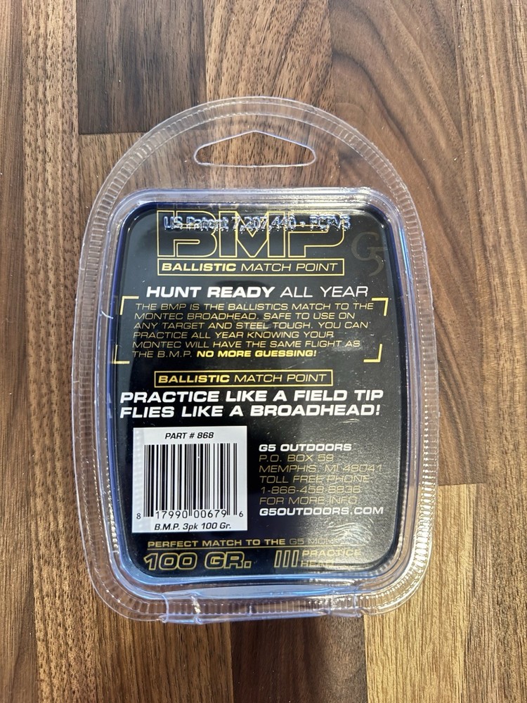 G5 Montec BMP (Ballistic Match Point) 100 Grain 3 Pack