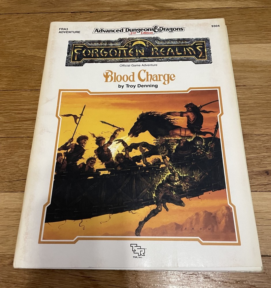 Advanced Dungeons & Dragons Blood Charge w/map Forgotten Realms Original