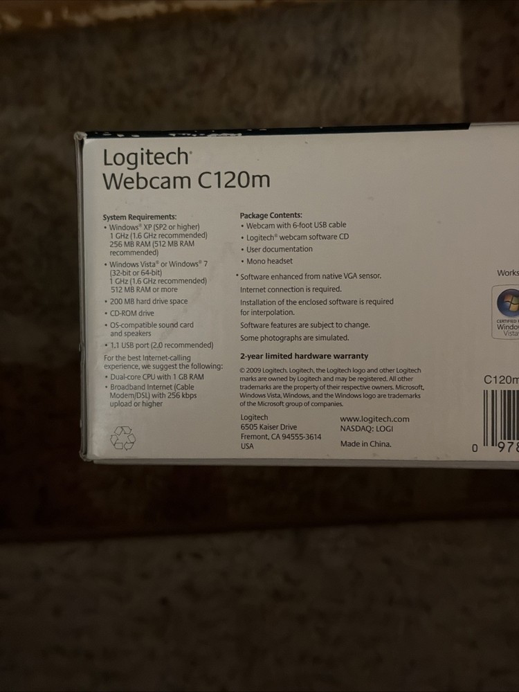Logitech Webcam C120m - Brand New Sealed Fast Ship