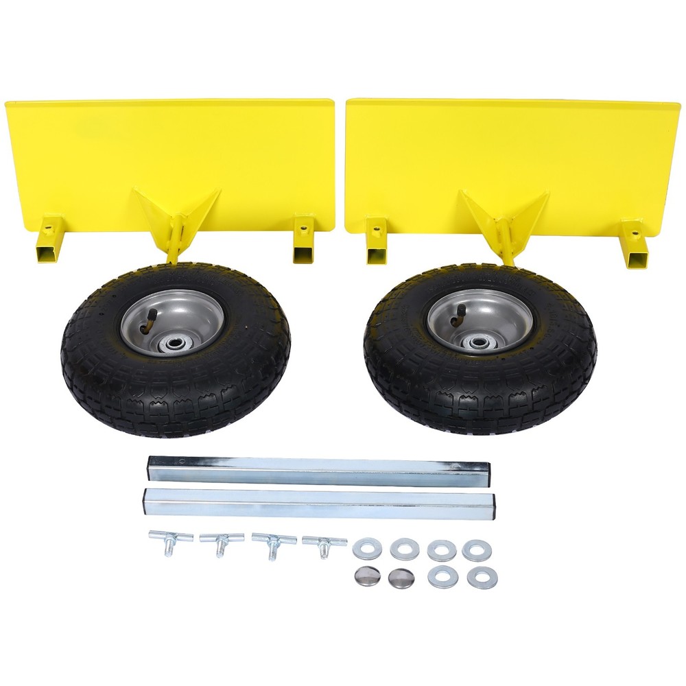 600lb Panel Dolly 10in Pneumatic Wheels Yellow Heavy Load