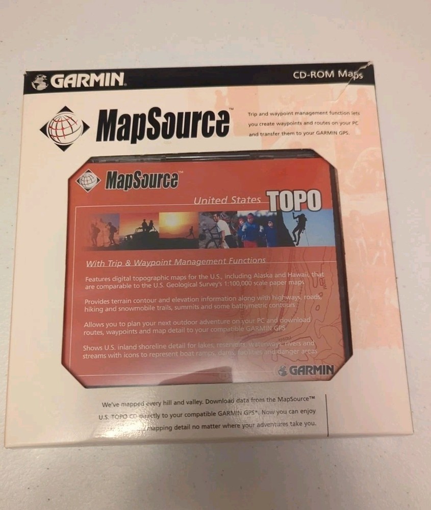 Garmin MapSource US Topo Maps with data cable