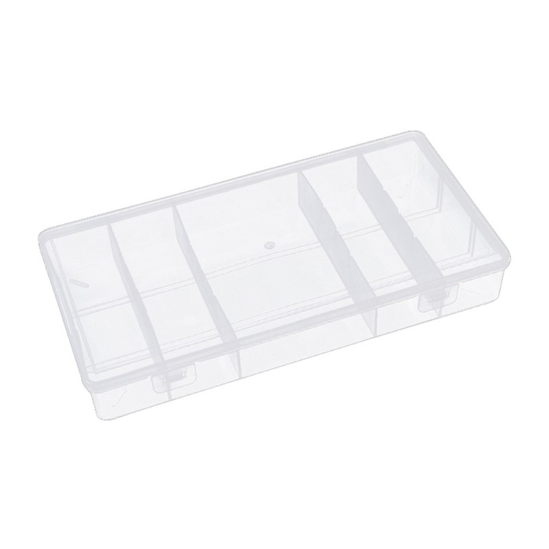 Keep Eyelash Extensions Tidy in a 5 Section Plastic Rectangular Organizer Box