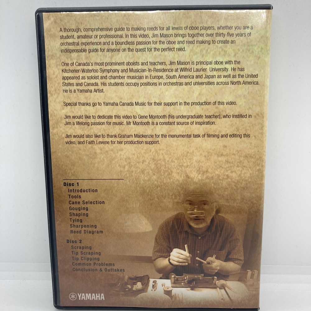 Reed Making with Jim Mason- 2 DVD Reed Making Guide