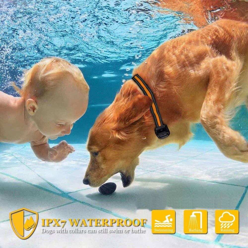 Multi-Dog Training System: 3 Rechargeable Shock Collars with Long Remote Range