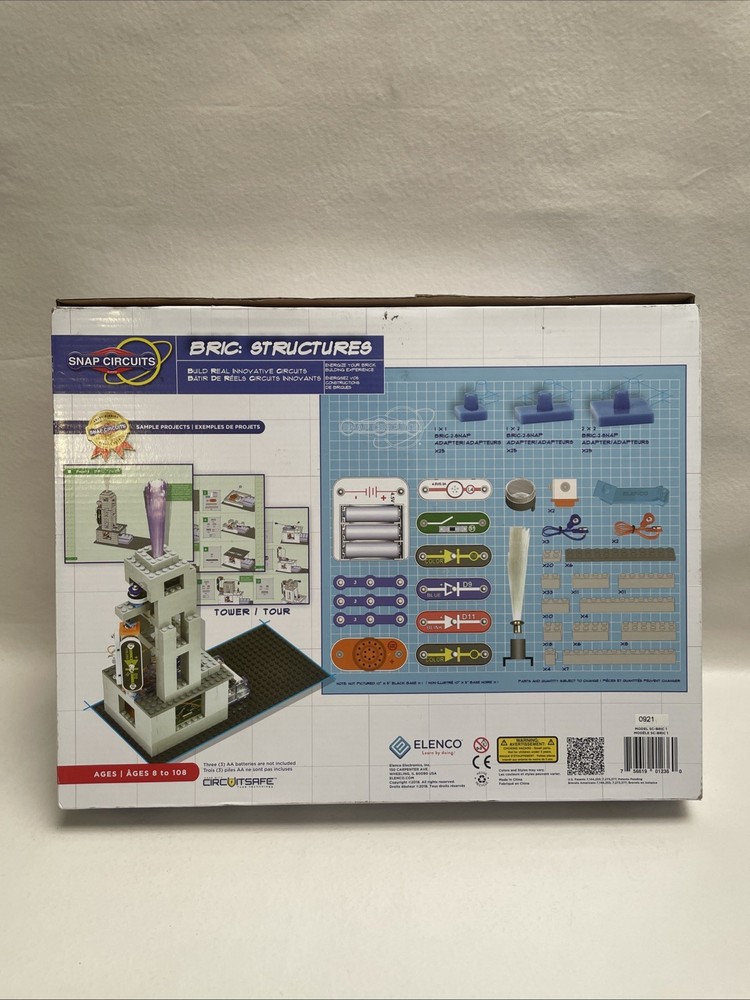 Elenco SC-BRIC1 Snap Circuits Bric Structures Electronics Kit Complete