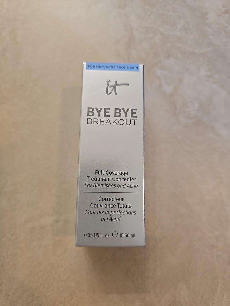 IT COSMETICS ~ BYE BYE BREAKOUT FULL COVERAGE TREATMENT CONCEALER ~ TAN ~0.35 OZ
