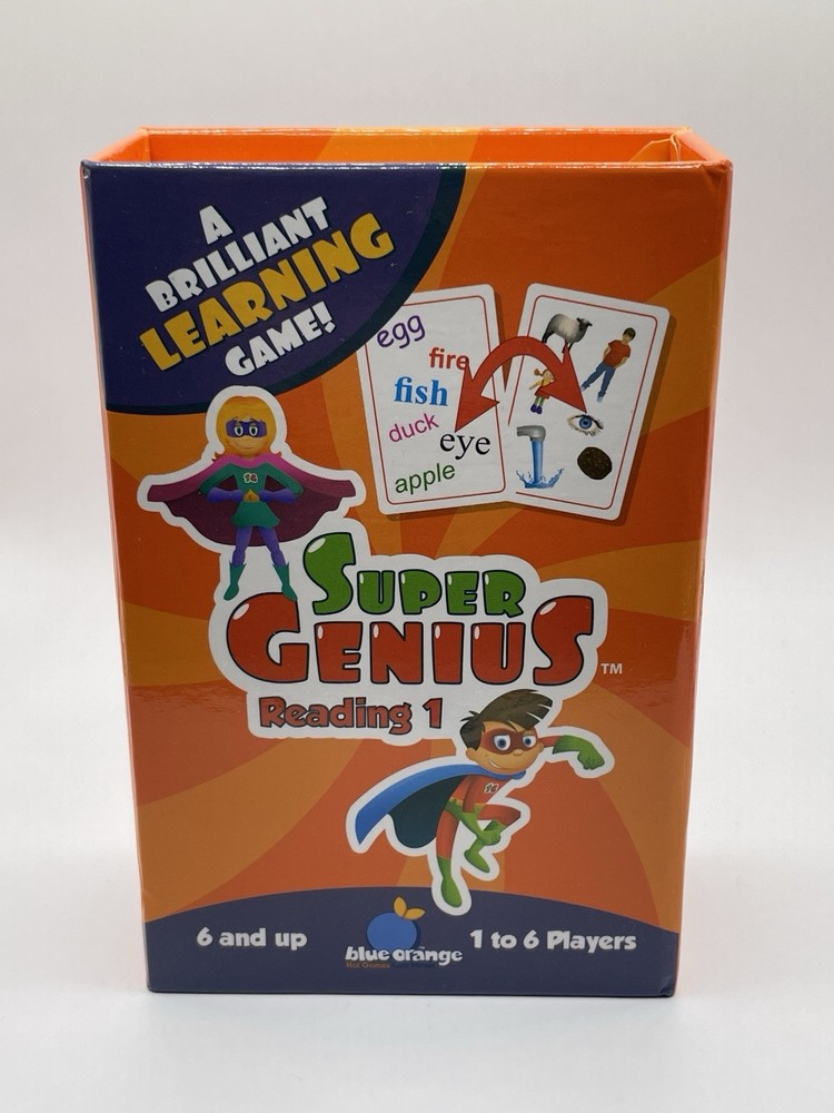 Super Genius Reading 1 Learning Card Game (Complete And Only Played Once)