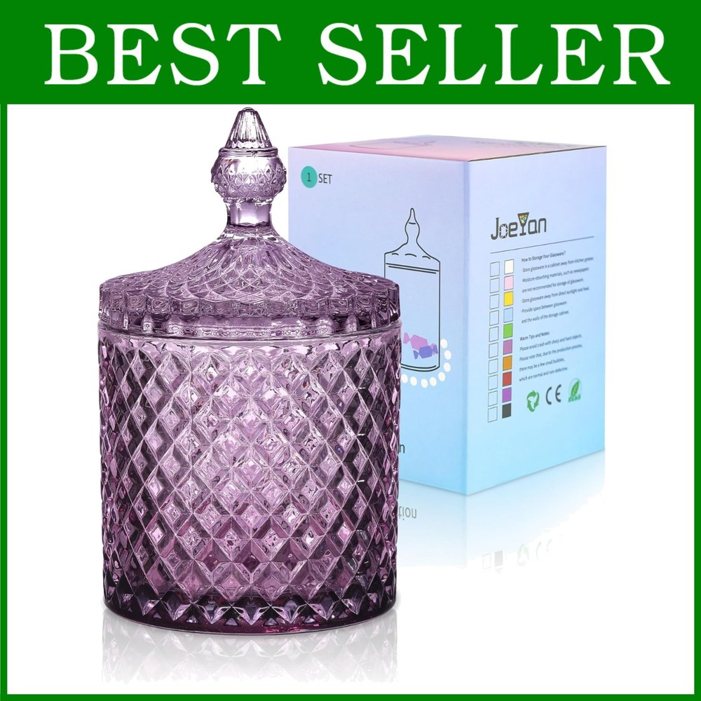 Dark Purple Glass Candy Jar - Kitchen Organizer