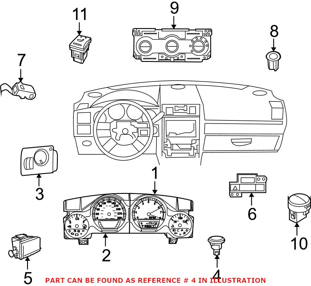 Genuine OEM Mopar Ignition Switch Push Start Button For Grand Cherokee