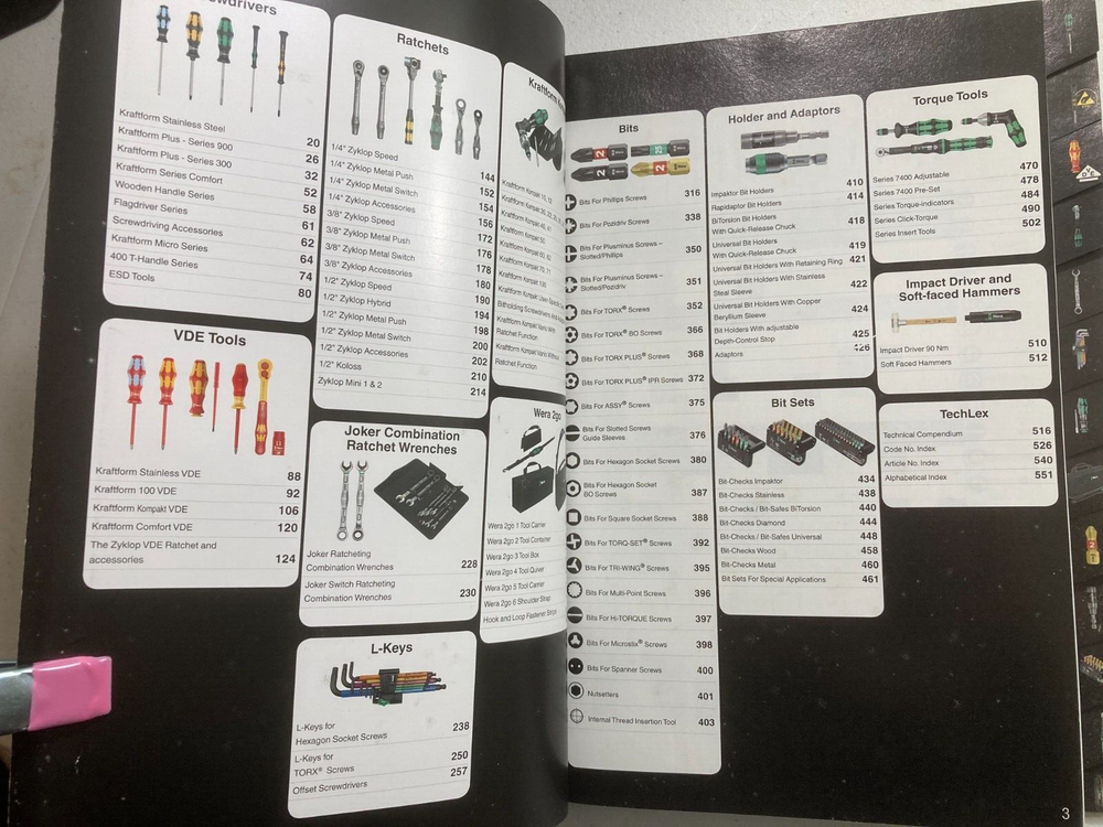 circa 2017 WERA Tool Catalog -screwdrivers ratchets torque bits soft face hammer