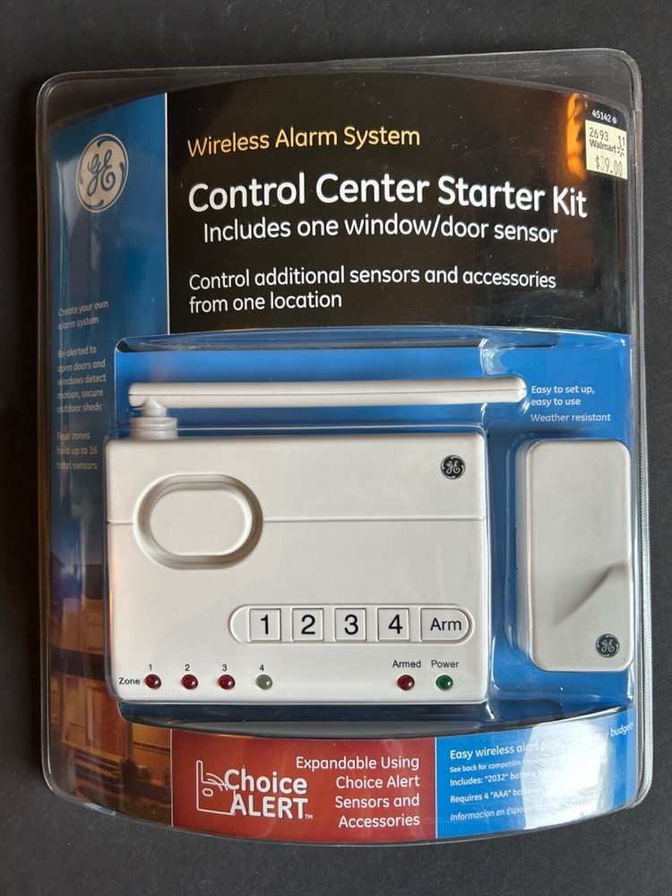 GE Wireless Alarm System Control Center Starter Kit Choice Alert Security New