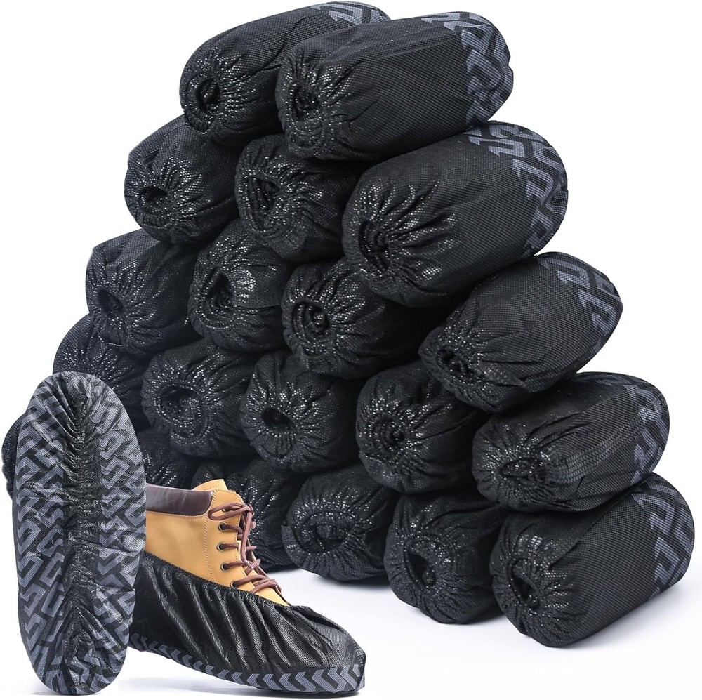 Multi-Purpose Disposable Boot Covers - 200 Pack, Comfy & Waterproof Protection