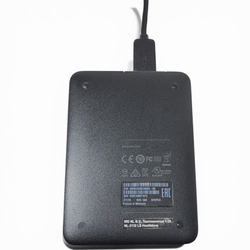 Western Digital WD Elements WDBUZG0010BBK-0B 1TB External Hard Drive