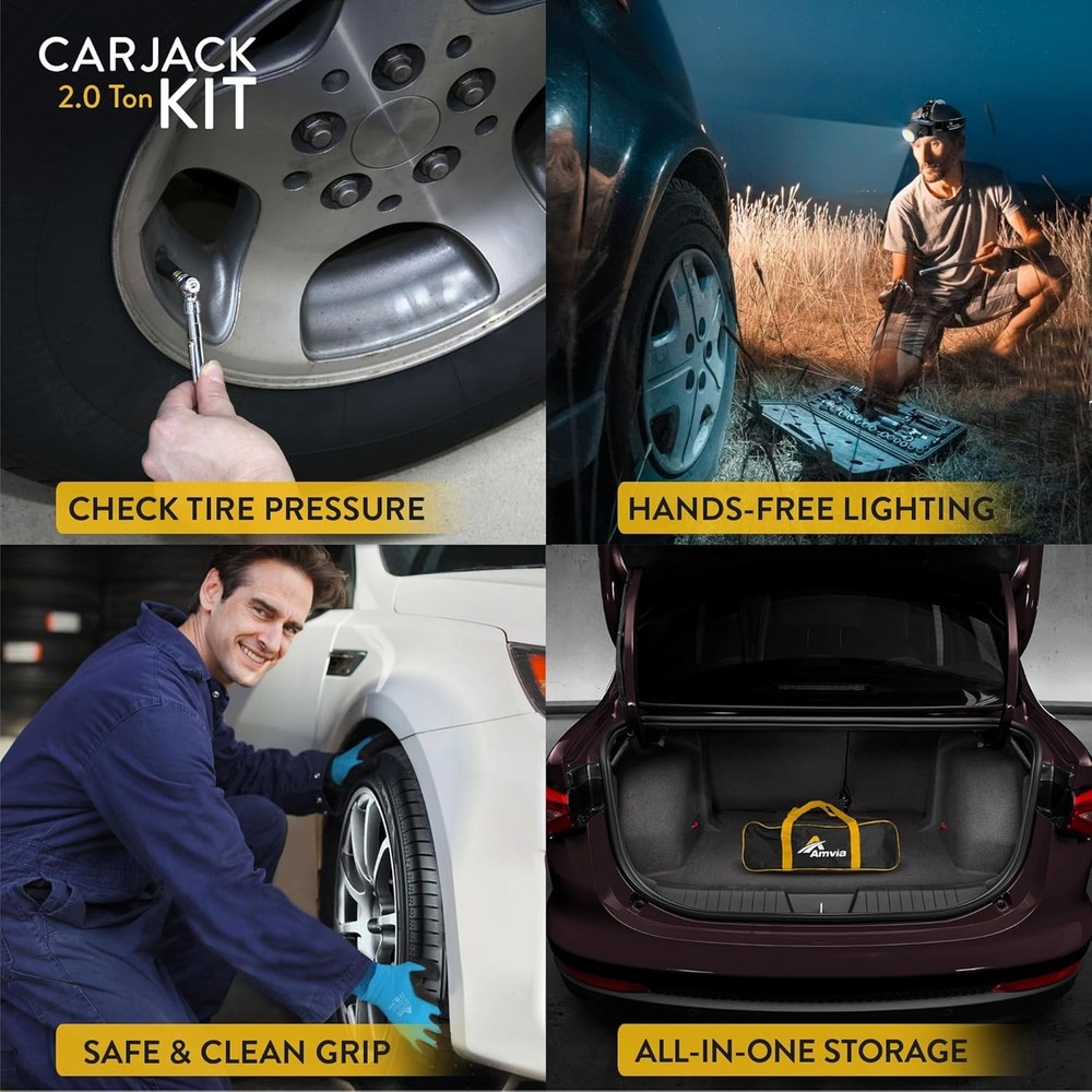 Car Jack Kit - Portable Black