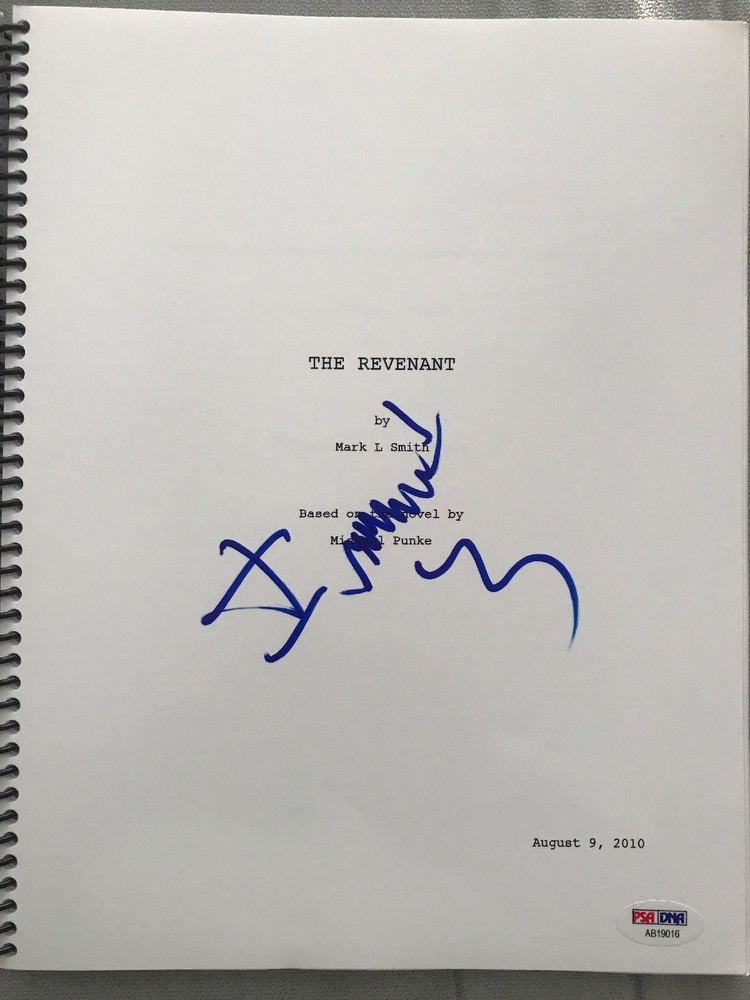 Signed Script The Revenant Oscar Winning Director Alejandro Iñarritu PSA AUTO
