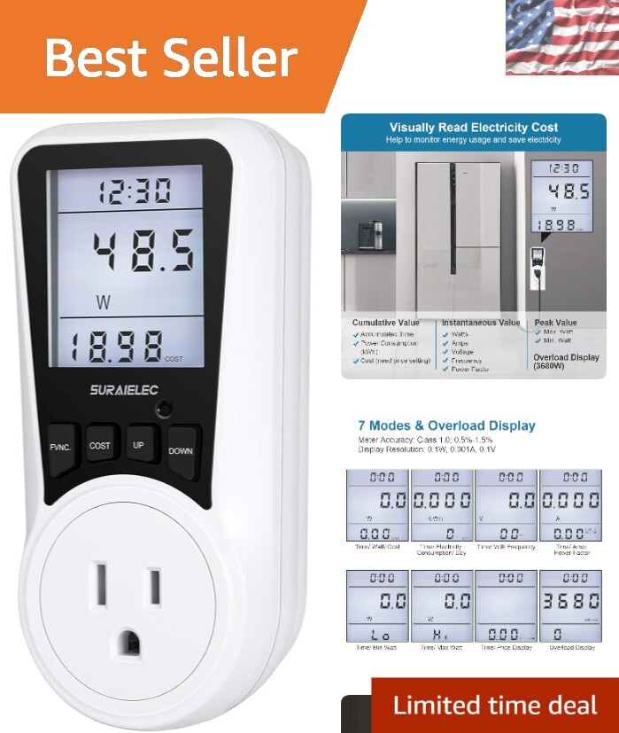 Professional-Grade Electricity Usage Monitor: Accurate & Space-Saving Design