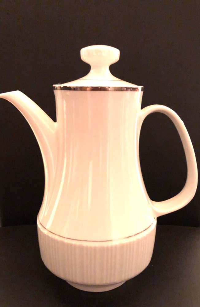 Colditz Silver Piped Porcelain Teapot