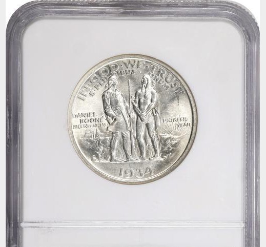 1934 50c Daniel Boone Silver Commemorative NGC MS65