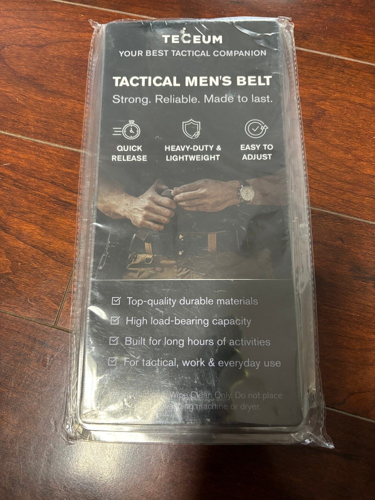 Teceum Tactical Belt / Quick Release Buckle / Large / Black