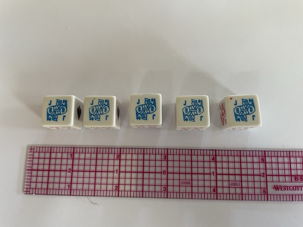 Vintage Poker Dice, Unique Graphics