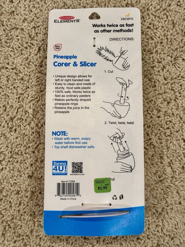 Culinary Elements Pineapple Corer & Slicer