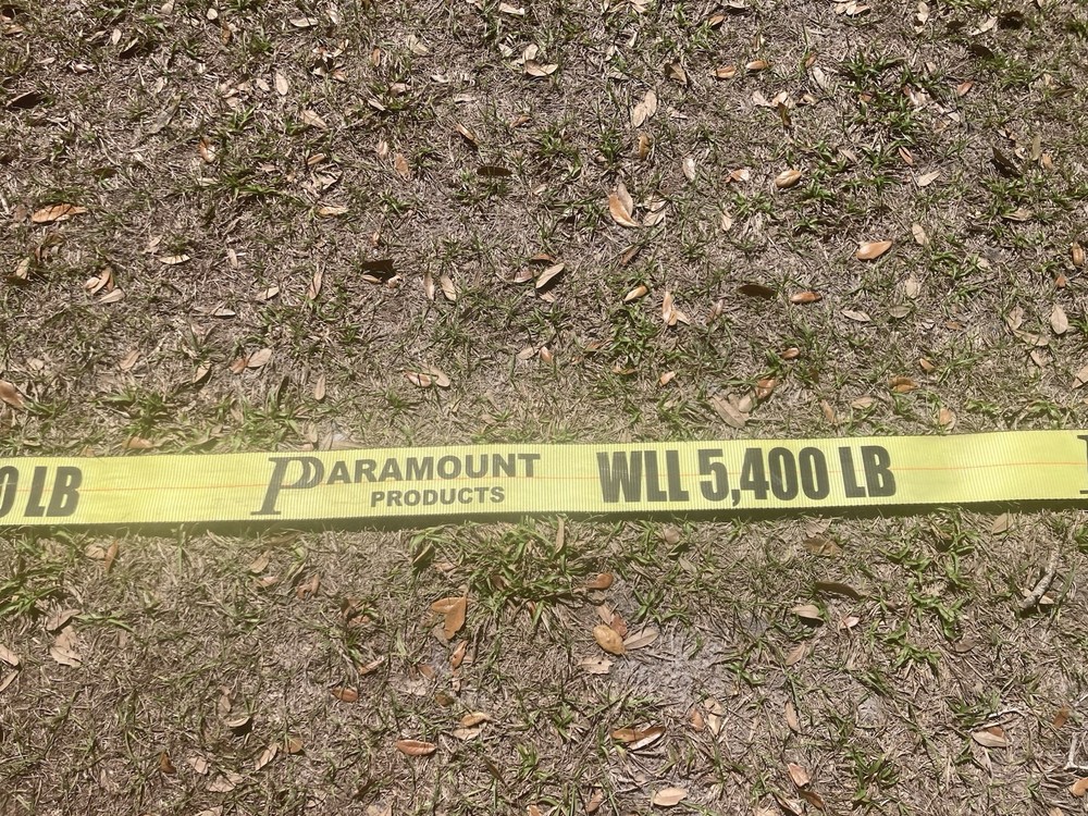 Paramount 4" x 30' Winch Strap with 4" Flat Hook-5400 lbs Working Load Limit.