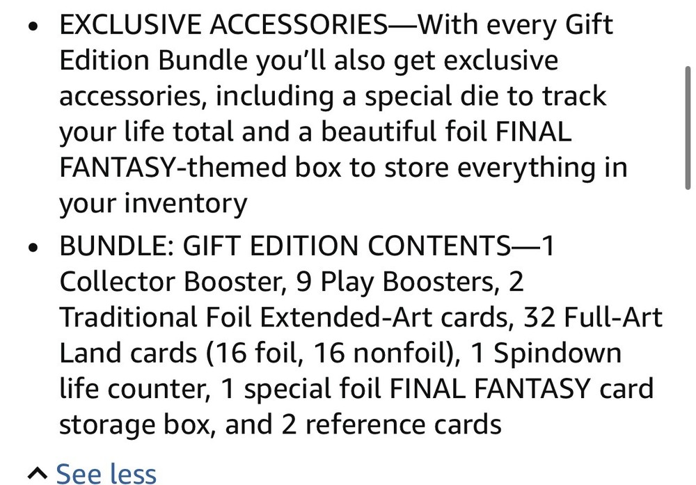 MAGIC THE GATHERING Final Fantasy Collector’s Ed. Commander Deck Bundle In Hand