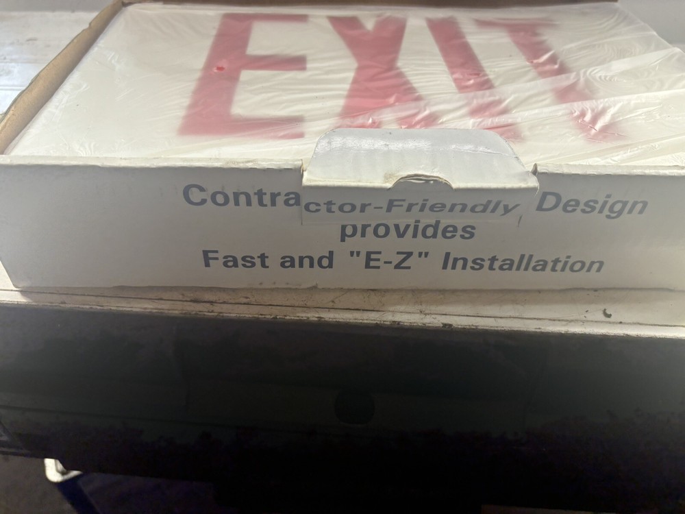 E-Conolight E-XPDRBW Plastic LED Exit Sign lot of two