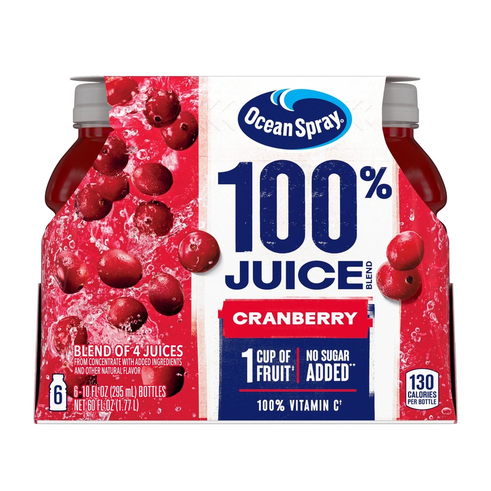 Cranberry Juice Blend 10 oz Bottles 6 Count 2 Pack