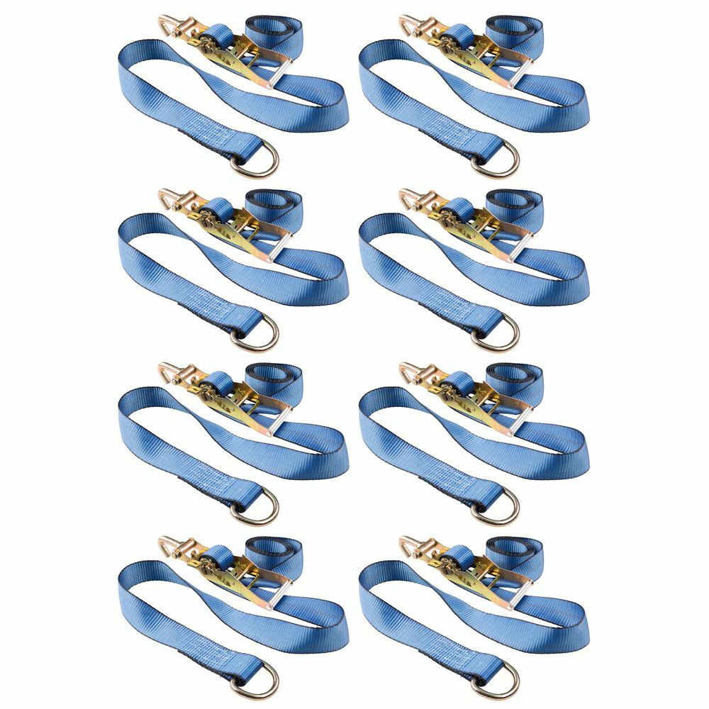 Eight Pack - 2" x 12' Side Mount Wheel Net with D-Ring and J Hook Ends