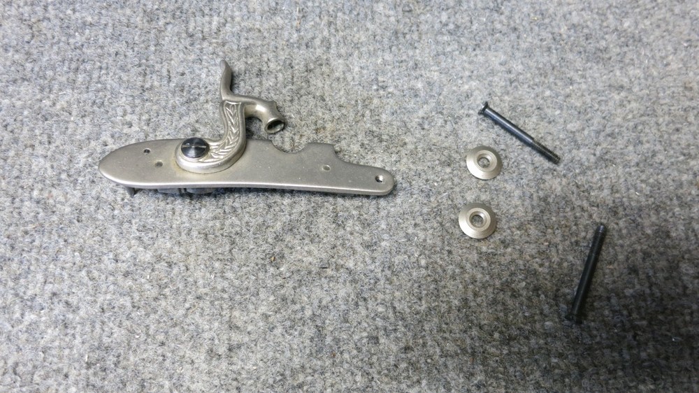 TRADITIONS FOX RIVER .50 CAL, LOCK WITH ATTACHING HARDWARE. GOOD USED CONDITION.