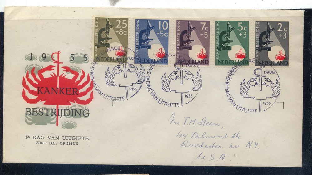 Nethrelands  B281-85  on  cachet  cover  first day