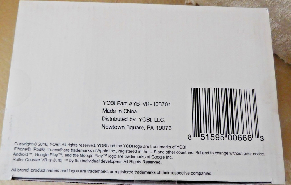 Yobi Virtual-Reality 3D Headset. Brand New