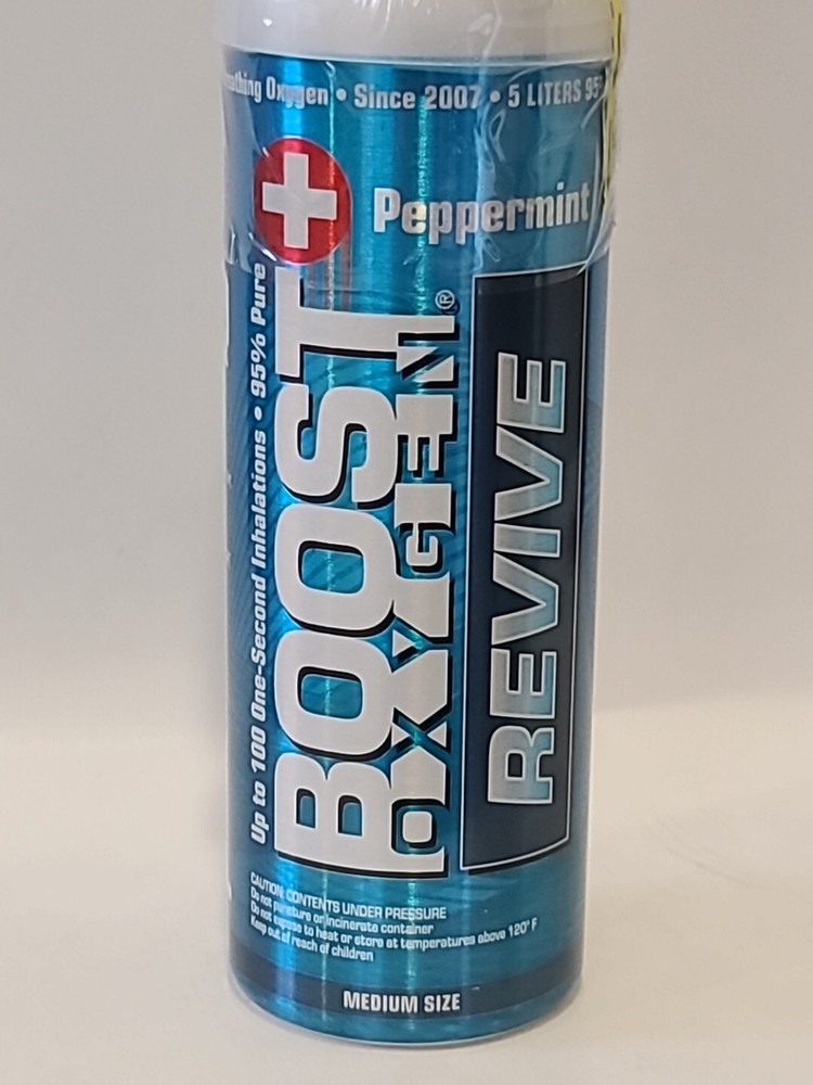 1 × ‎Boost Oxygen Canister Oxygen 95% Pure Oxygen Peppermint • MEDIUM 5 Liters