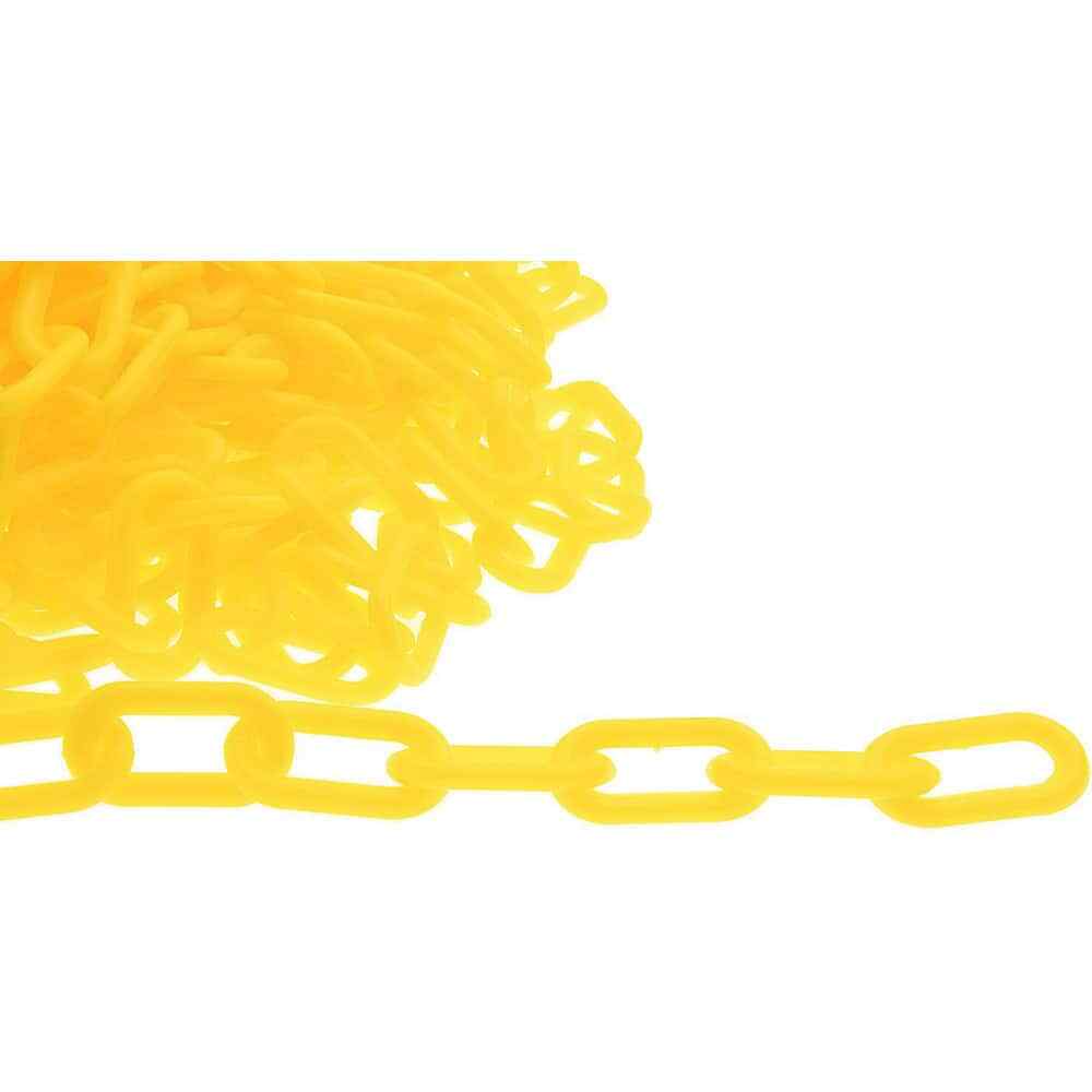 PRO-SAFE Yellow Plastic Chain: 100' Long x 2" Wide
