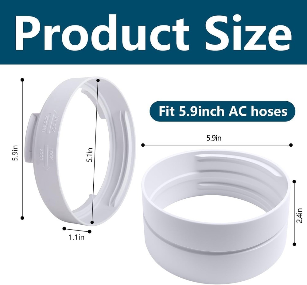 5.9 Inch Portable Air Conditioner Hose Coupler for Effortless Cooling