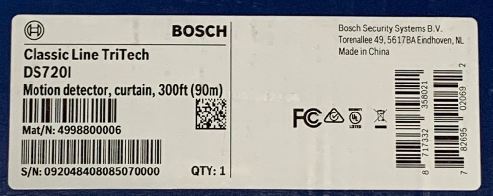 Bosch DS720i Long Range TriTech PIR / Microwave Detector