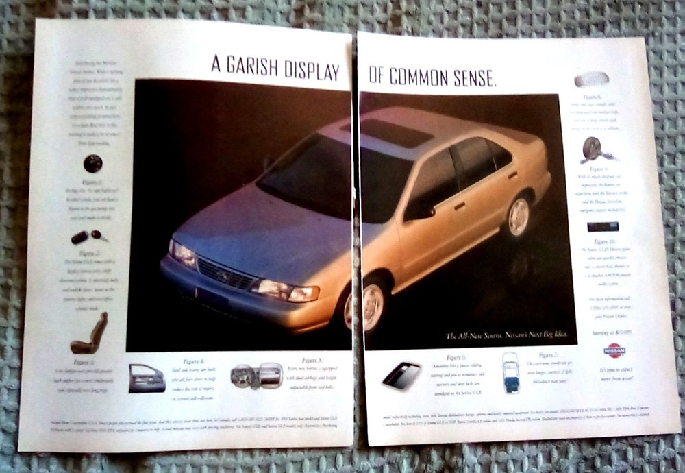 1995 Nissan Sentra 2 Page Print Ad