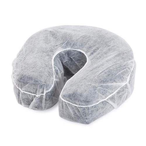 Fitted Disposable Massage Headrest Covers Face Rest Cradle Covers White 1 pack