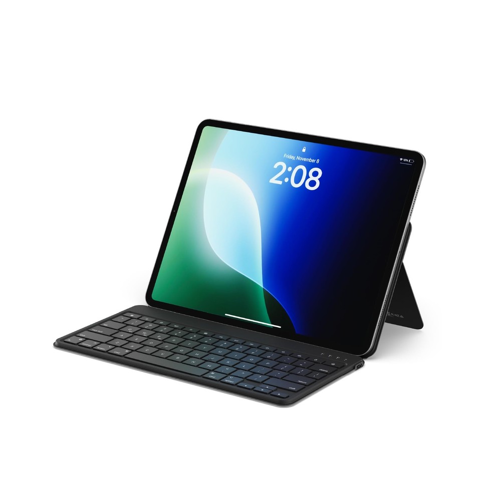 OntheGo Bluetooth Keyboard with Adjustable Stand, Connect up 3 Devices, USB C...