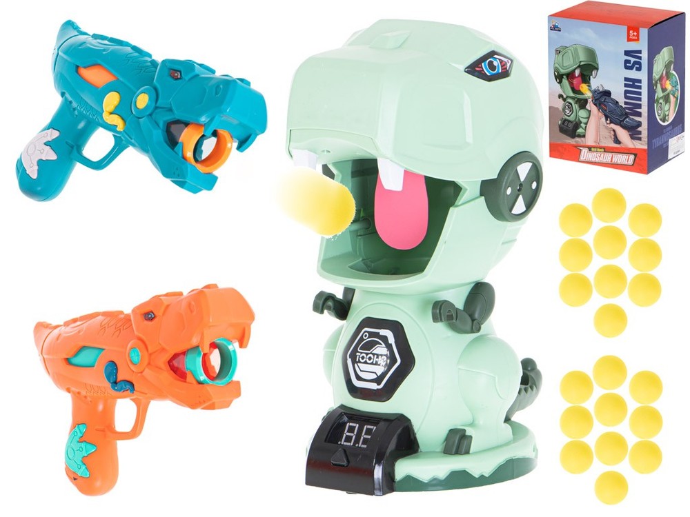 Target shooting 2 guns + 20 balls dinosaur Toy