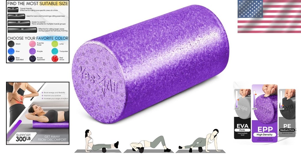 Durable Extra Firm EPP Foam Roller - Perfect for Yoga, Pilates & Stretching