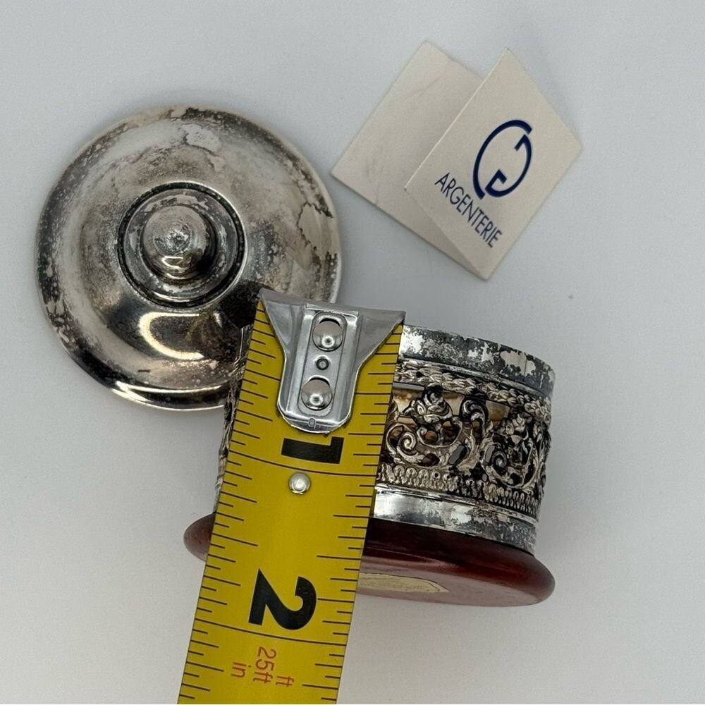 800 Silver Italian Lidded Trinket Box Argenteri