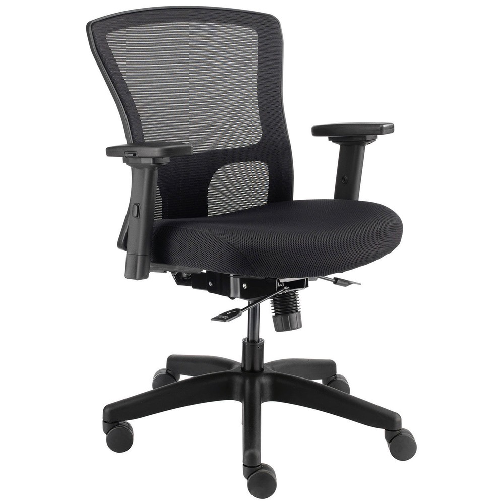 Mesh Back Task Chair and Seat Slider Fabric Seat Black