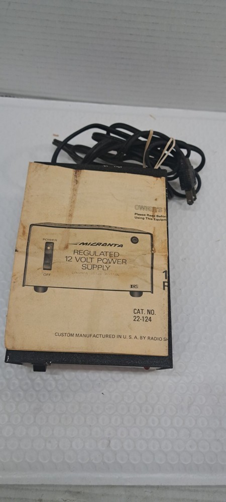 Micronta Regulated 12 volt Power Supply No. 22-124 WITH MANUAL